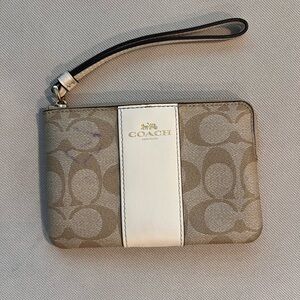 Coach Brown and Gold Wristlet